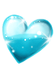 Gif animé coeur bleu